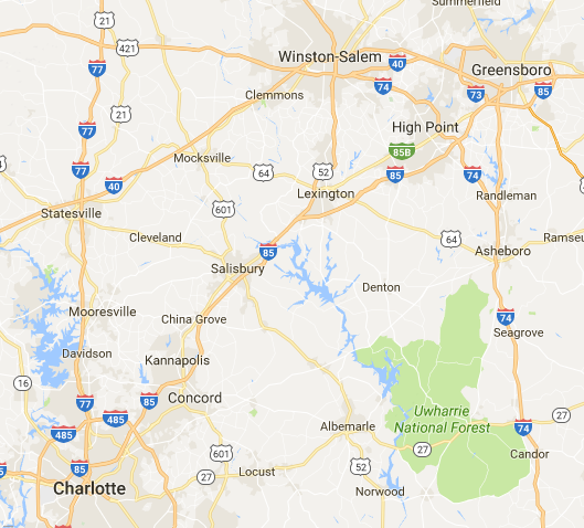 salisbury nc map